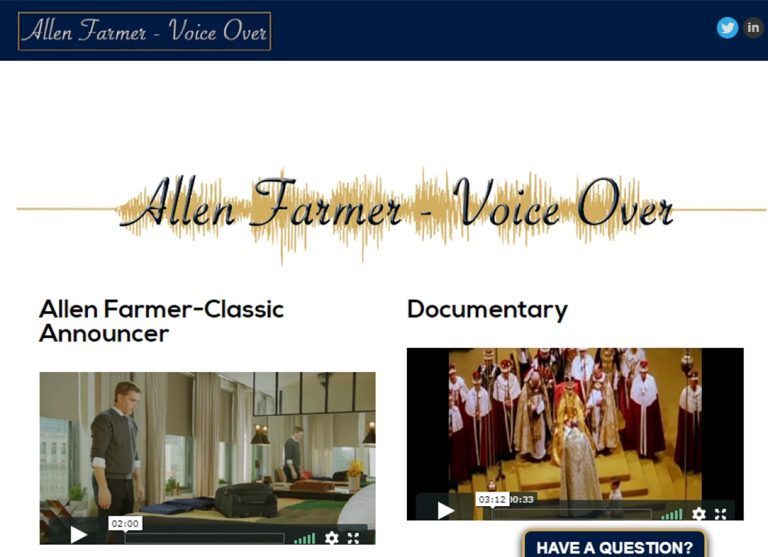 Allen Farmer • Voice Actor Site